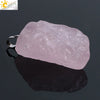 Minimalist Natural Stone Irregular Pendant Necklace With Electroplated Copper Accessories Crystal Quartz Hanging Ornament