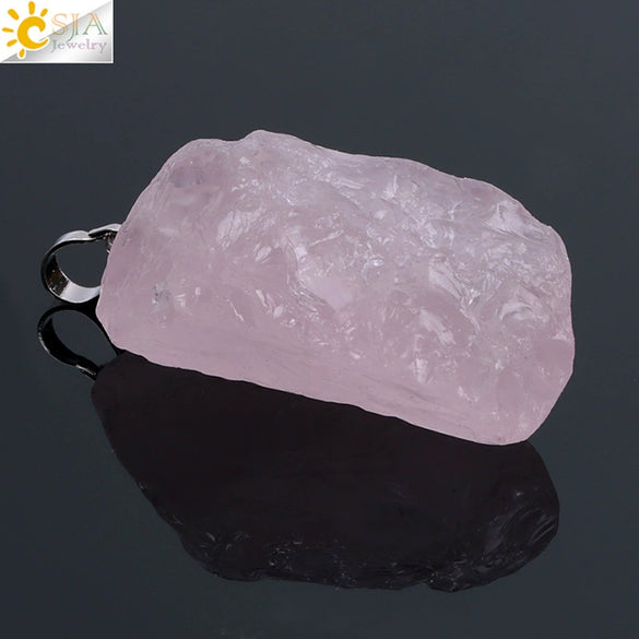 Minimalist Natural Stone Irregular Pendant Necklace With Electroplated Copper Accessories Crystal Quartz Hanging Ornament