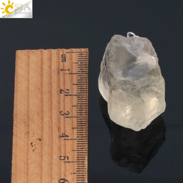 Minimalist Natural Stone Irregular Pendant Necklace With Electroplated Copper Accessories Crystal Quartz Hanging Ornament