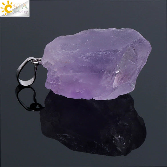 Minimalist Natural Stone Irregular Pendant Necklace With Electroplated Copper Accessories Crystal Quartz Hanging Ornament