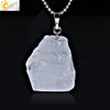 Minimalist Natural Stone Irregular Pendant Necklace With Electroplated Copper Accessories Crystal Quartz Hanging Ornament