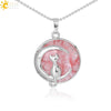 Minimalist Natural Stone Moon Cat Pendant Necklace With Copper Ball Chain Electroplated Clavicle Chain Jewelry
