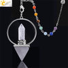 Minimalist Natural Stone Pyramid Pendant Necklace With Copper Accessories Semi Precious Crystal Obsidian And Amethyst Style
