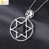 Minimalist Natural Stone Star Pendant Necklace With Electroplated Alloy Bead Chain Unisex Crystal Six Pointed Star Jewelry