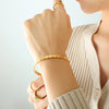 Minimalist Oval Stitching 316L Stainless Steel Electroplating Earrings Bracelet Jewelry Suit