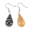Minimalist Pear Shaped Drop Earrings With Natural Stone Crystal And Copper Accessories For Women