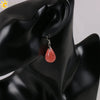 Minimalist Pear Shaped Drop Earrings With Natural Stone Crystal And Copper Accessories For Women
