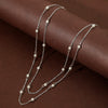 Minimalist Pearl Necklace Geometric Double Clavicle Chain For Women
