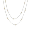 Minimalist Pearl Necklace Geometric Double Clavicle Chain For Women