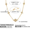 Minimalist Rhinestone Four Leaf Clover Stainless Steel Necklace And Bracelet Jewelry Set Electroplated Unisex Chain Accessories