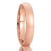 Minimalist Rose Gold Electroplated Tungsten Steel Plain Wedding Band Rings For Couples