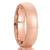 Minimalist Rose Gold Electroplated Tungsten Steel Plain Wedding Band Rings For Couples