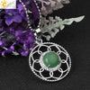 Minimalist Round Crystal Stone Pendant Necklace With Ball Chain Lace Detail Unisex Fashion Jewelry For Men And Women