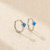 Minimalist S925 Silver Ins Cold Style Geometric Opal Inlaid Earring With Electroplating