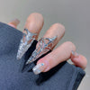 Minimalist Skeleton Ring Set For Women Copper Electroplated Wearable Nail Ring