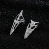 Minimalist Skeleton Ring Set For Women Copper Electroplated Wearable Nail Ring