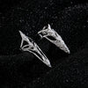 Minimalist Skeleton Ring Set For Women Copper Electroplated Wearable Nail Ring