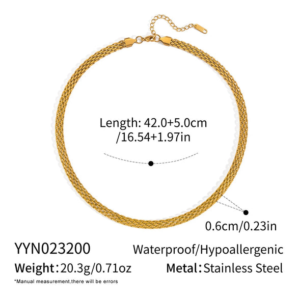 Minimalist Stacking Style Geometric Stainless Steel Electroplated Clavicle Chain Necklace For Women