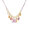 Minimalist Stainless Steel And Titanium Steel Necklace For Women With Geometric Pattern Diamond Butterfly Pendant And Electroplating Design