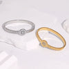 Minimalist Stainless Steel Clasp Bracelet With Geometric Wheat Ear Design Electroplated Light Luxury High End Accessory