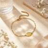Minimalist Stainless Steel Cross Necklace And Bracelet Set With Crown And Roman Numeral Pattern Electroplated Gold Finish