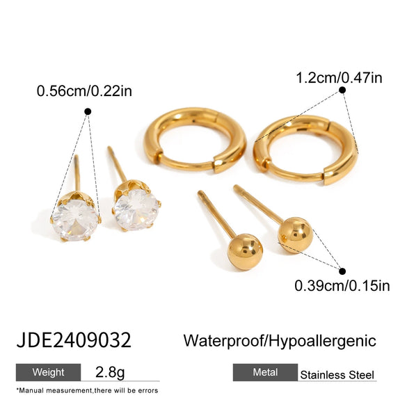 Minimalist Stainless Steel Electroplated Earrings