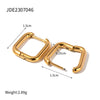 Minimalist Stainless Steel Electroplated 18K Gold Heart Shaped Geometric Earrings For Women