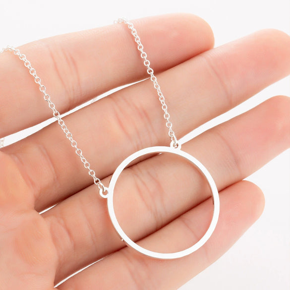 Minimalist Stainless Steel Geometric Star And Heart Pendant Necklace With Electroplated Finish For Women