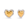 Minimalist Stainless Steel Heart Earrings With Unique Design And Electroplating Niche Stud Earrings Light Luxury Smooth Ruffled Geometric Earrings For Women