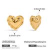 Minimalist Stainless Steel Heart Earrings With Unique Design And Electroplating Niche Stud Earrings Light Luxury Smooth Ruffled Geometric Earrings For Women