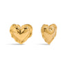Minimalist Stainless Steel Heart Earrings With Unique Design And Electroplating Niche Stud Earrings Light Luxury Smooth Ruffled Geometric Earrings For Women