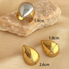 Minimalist Stainless Steel Heart Geometric Electroplated Glow Earrings For Women