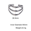 Minimalist Stainless Steel Open Bracelet For Women With Bold Geometric Design And Electroplated Finish