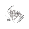 Minimalist Stainless Steel Open Ring With Sun Heart Floral And Animal Cutout Design White Gold Plated Adjustable Unisex Fashion Jewelry