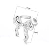 Minimalist Stainless Steel Open Ring With Sun Heart Floral And Animal Cutout Design White Gold Plated Adjustable Unisex Fashion Jewelry
