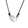 Minimalist Sterling Silver Geometric Necklace With Cotton Rope Chain Electroplating Design