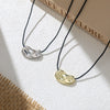 Minimalist Sterling Silver Geometric Necklace With Cotton Rope Chain Electroplating Design