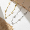 Minimalist Sterling Silver Geometric Necklace With Cotton Rope Chain Electroplating Design