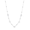 Minimalist Sterling Silver Geometric Necklace With Cotton Rope Chain Electroplating Design