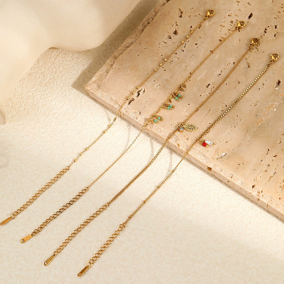 Minimalist Style Natural Stone Natural Pearl Stainless Steel Gold Plated Geometric Pattern Women's Bracelet