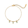 Minimalist Style Natural Stone Natural Pearl Stainless Steel Gold Plated Geometric Pattern Women's Bracelet