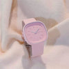 Minimalist Style Plastic Square Girl's Watch With Stainless Steel Pin Buckle And Plastic Mirror