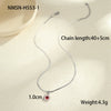 Minimalist Style Stainless Steel Necklace Inlaid With Colorful Zircon Geometric Electroplated Women's Clavicle Chain