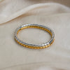 Minimalist Style Women's Bamboo Bracelet Stainless Steel 18K Gold Vacuumplated