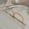 Minimalist Style Women's Bamboo Bracelet Stainless Steel 18K Gold Vacuumplated