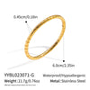 Minimalist Style Women's Bamboo Bracelet Stainless Steel 18K Gold Vacuumplated