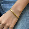 Minimalist Style Women's Bamboo Bracelet Stainless Steel 18K Gold Vacuumplated