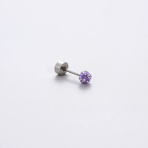 Minimalist Titanium Steel Screw Earrings With Imitation Pearls And Zirconia For Women