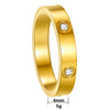 Minimalist Titanium Steel U Shape Diamond Ring