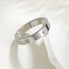 Minimalist Titanium Steel U Shape Diamond Ring